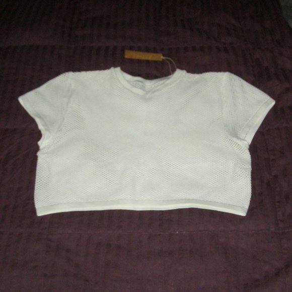 NWT 4X Skims Sport Perforated Seamless Cropped T-Shirt - Picture 2 of 7